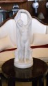 Original carved white Venus marble statue by French artist Marius Sain