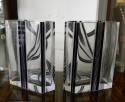 Outstanding Czech glass modernist design matching pair (right and left)