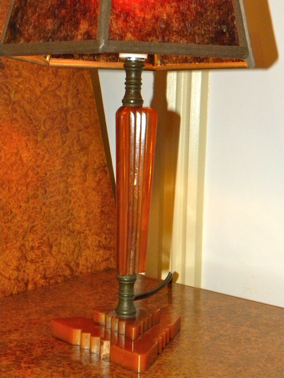 Butterscotch Art Deco Bakelite table lamps | Sold Items Table Lamps