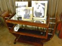 Fabulous Art Deco bar or dessert cart with removable tray