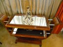 Fabulous Art Deco bar or dessert cart with removable tray