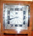 ATO amboyna burl wood clock