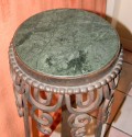 Iron and marble display-plant stand
