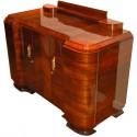 Amazing quality Art Deco Walnut curved buffet or storage unit