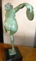 Art Deco sculpture by Derenne, the Disk Dancer, a LeVerrier edition
