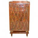 Stylish French stepped rosewood bar with a stunning Lelu point of view
