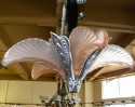 
Spectacular French Art Deco Silver plate  hanging Mueller Chandelier