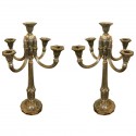Classic Art Deco Pair of Candelabras of the highest quality!