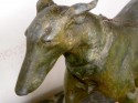 French statue of Woman and Borzoi dog, signed: S Cali
