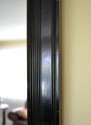 Stunning carved 1930's French mirror with Ebony black and silver leaf