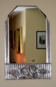 Outstanding ex-large French Art Deco silver Skyscraper Mirror