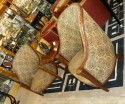 Unusual original pair of French salon chairs in the style of Paul Follot