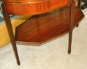 Classic French Art Deco Oval side table with metal
detail
