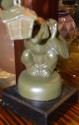 Rare Nickeled Bronze Female Art Deco lamp
