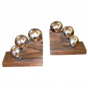 French Modernist Bookends Chrome Balls