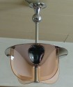 French Modernist Petitot hanging chandelier Peach Circa 1930's