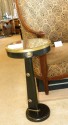 Unusual nautical metal streamline side table