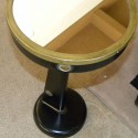 Unusual nautical metal streamline side table