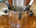 Very rare silver-plate WMF Modernist two bottle wine/champagne cooler