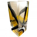 Modernist two-tone Czech Karl Palda enamel glass vase