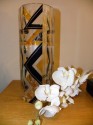 Tall Faceted Black and Yellow Palda Vase