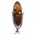 Fantastic original one of a kind French forge standing mirror