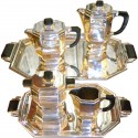 Outstanding French Silver-plate Coffee Tea Service by Gallia 1930's