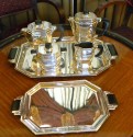 Outstanding French Silver-plate Coffee Tea Service by Gallia 1930's
