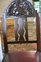 Unique Art Deco French carved dining table with chairs