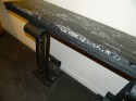 Custom French Iron Style Console with black and white marble top