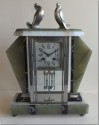 French Art Deco 3 piece Pendulum Clock with Doves