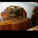 Stunning French Art Deco Buffet with Matching Mirror 1930′s