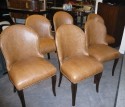 6 Art Deco Macassar dining/office chairs restored