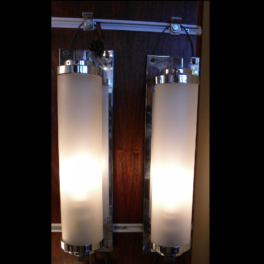 Nice vanity Art Deco lighting sconces streamline moderne | Sconces