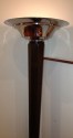 Spectacular faceted Art Deco Wood Tall Floor lamps Torchiers