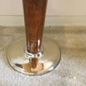 Wood and chrome modernist restored smoking table