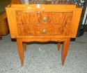 French Satinwood Art Deco Night Stands End Tables Pair