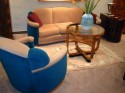  American classic art deco sofa and matching chair