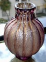 Daum Nancy Acid Etched Vase in Topaz color