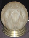 Table lamp on nickel stepped based signed Hunebelle