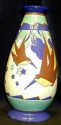 Boch Freres vase with stylized geometric birds.