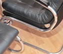 1930s Art Deco Czech Chrome & Leather Chairs • Pair