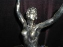 French Bronze statue of woman in ballet pose