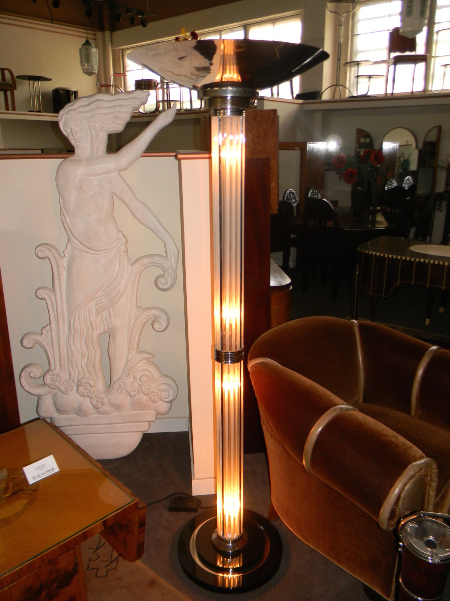 Stunning Art Deco Floor Lamp with glass rods and lights Floor Lamps