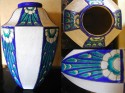 8 sided Boch Freres ceramic cloisonne vase