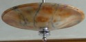 rench Deco Streamline Alabaster and Chrome Chandelier