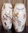 1940s French Art Deco  Ceramic Vases • Pair