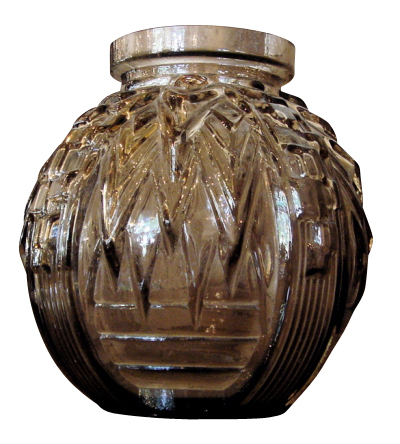 1930s Czech Crystal Tapered Vase • Hexagon