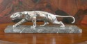 1930s Nickel-plated Bronze Panther Statue