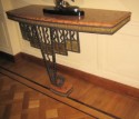 Art Deco Iron Framed Mirror with Matching Console